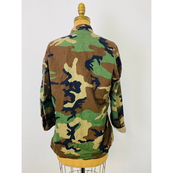 Vintage US Marines Woodland Camouflage Hot Weather Combat Coat, Camo Jacket, L - Picture 3 of 10